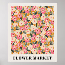 Inky Floral Flower Market Pattern- Sunlit Meadow