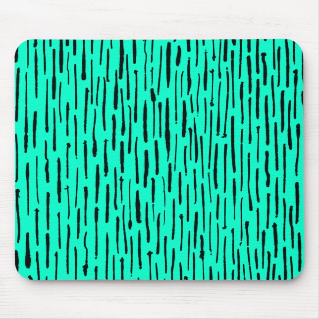 Inky Lines - Türkis Mousepad (Vorne)