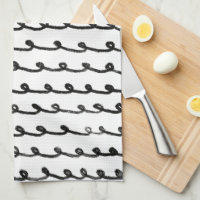Inky Loops Chic Handgezeichnete Linien Schwarz & W