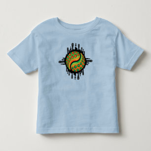 Inky Octopus Tentacle Yin Yang Symbol Kleinkind T-shirt