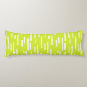 Inky Rounded Lines Muster   Bright Lime Green Seitenschläferkissen