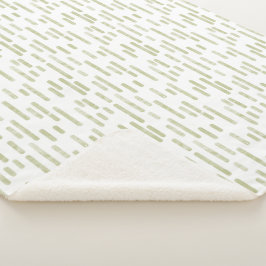 Inky Rounded Lines Muster | Pistachio Green/White Sherpadecke