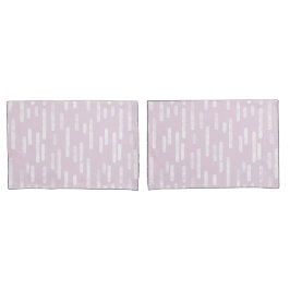 Inky Rounded Lines Muster | Rosa und Weiß Kissenbezug