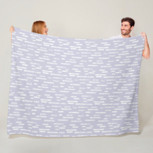 Inky Rounded Lines Muster   White on Dusty Lila Fleecedecke