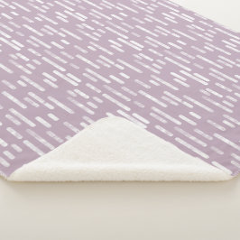 Inky Rounded Lines Muster | White on Mauve Sherpadecke