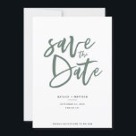 Inky-Skript Save the Date<br><div class="desc">Inky Drehbuch Save the Date moderne minimale Save the Date Hochzeitseinladung. Hintergrund- und Textfarbe können in Anzug Ihres Stils geändert werden.</div>