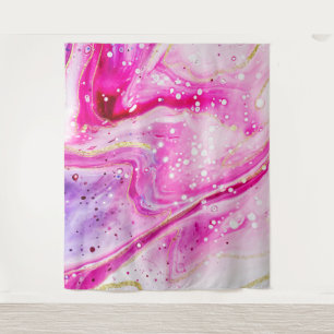 Inky Splash Pink Marble Gold Foto Stand Hintergrun Wandteppich