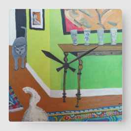 Inländische Gewalt Quadratische Wanduhr