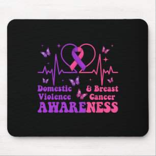 Inländische Gewalt und Amp; Brustkrebs-Bewusstsein Mousepad
