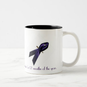 Inländischer Missbrauchs-Bewusstseins-Tasse Zweifarbige Tasse