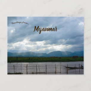 Inle Lake Bagan Yangon Myanmar Postkarte