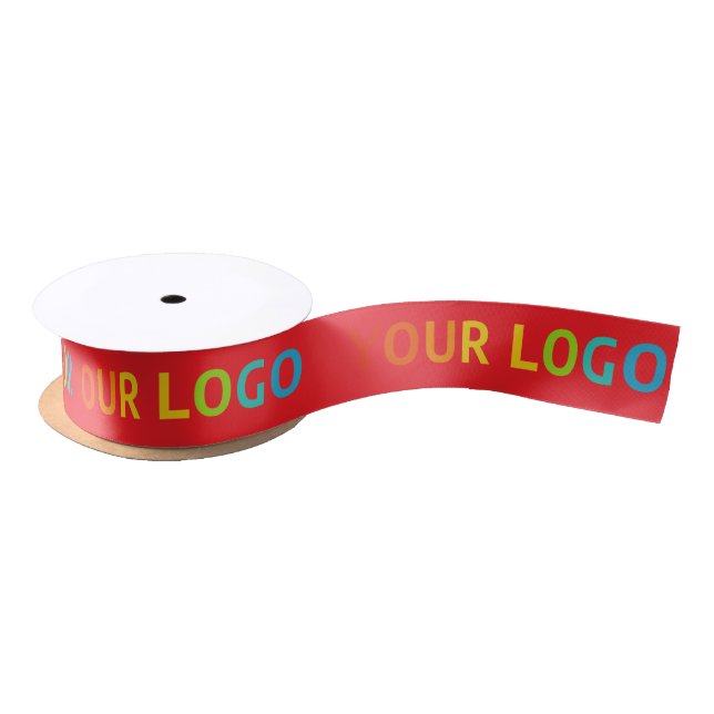 Inline Geschäft-Logo Vorlagen Custom Rot Satinband (Spule)