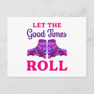 Inline Girl Skaten Queen Skater Funny Gift Idee Postkarte