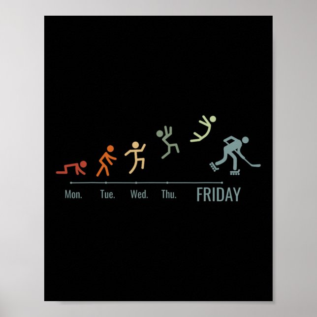 Inline-hockey Skating Skater Hockey Weekend Roller Poster (Vorne)