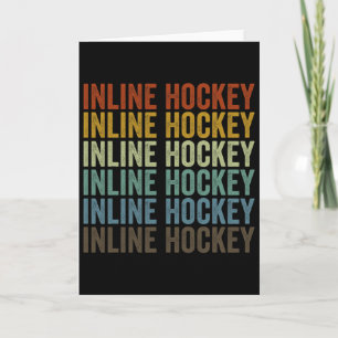 Inline-Hockey-Sport Retro Karte