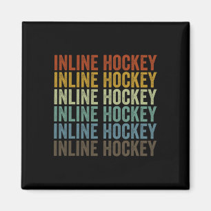 Inline-Hockey-Sport Retro Magnet