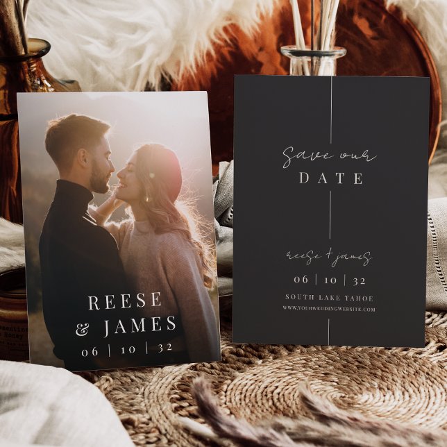 Inline | Moderne Minimalistische Hochzeit des Foto Save The Date (Von Creator hochgeladen)