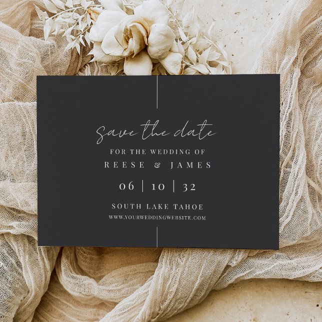 Inline | Moderne Minimalistische Hochzeit Save The Date (Von Creator hochgeladen)