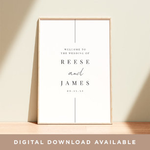 Inline   Modernes Minimal-Begrüßungszeichen Poster