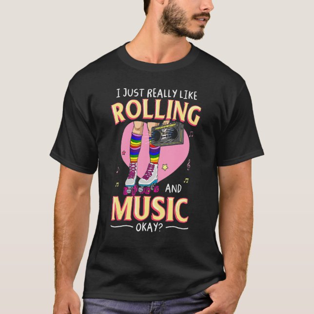 Inline Skate Rollerskating Roller Eighties Outfit T-Shirt (Vorderseite)