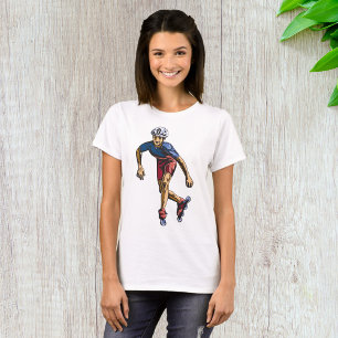 Inline Skater Cool Retro Rollerblading T-Shirt