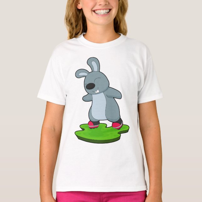 Inline Skating Inline Skates Kaninchen T-Shirt (Vorderseite)