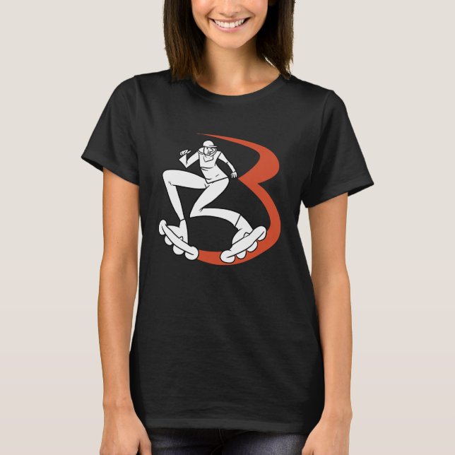 Inline Skating Skater Rollerblading T-Shirt (Vorderseite)