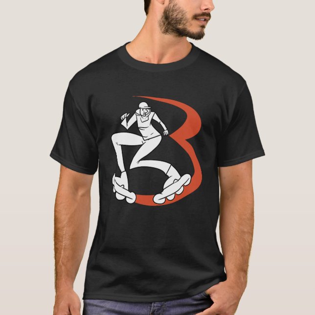 Inline Skating Skater Rollerblading T-Shirt (Vorderseite)