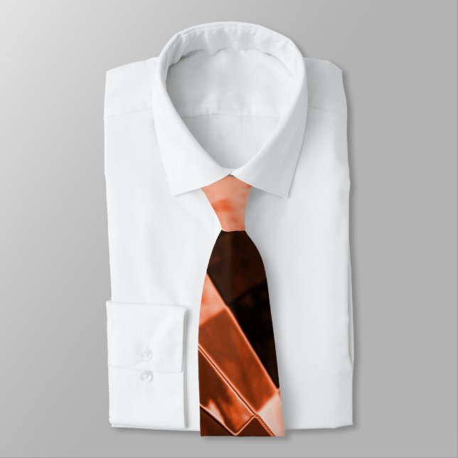 Inlinierte und einige Korallenquadrate und -rechte Krawatte (Gebunden)