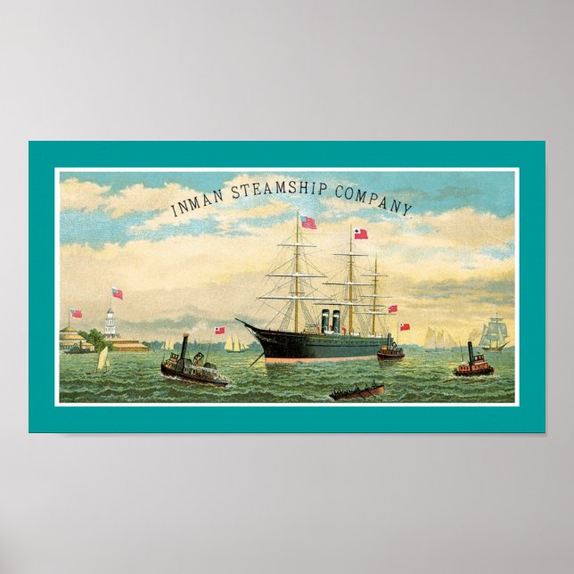 Inman Steamship Company Poster (Vorne)