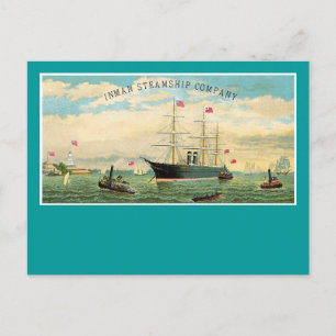Inman Steamship Company Postkarte