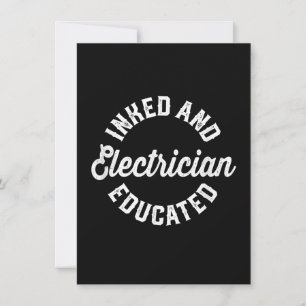 Inmed und Elektriker ausgebildetes Geschenk Mitteilungskarte
