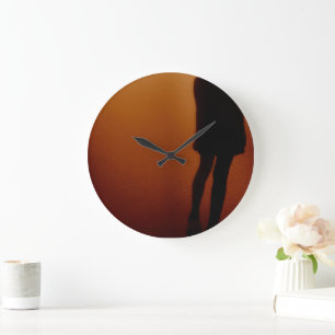 Inmitten des Sonnenuntergangs Große Wanduhr