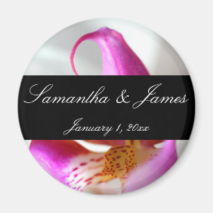 Inmitten einer weißen Orchideen-Hochzeit Magnet