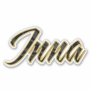 Inna black gold Lettering Aufkleber Sticker