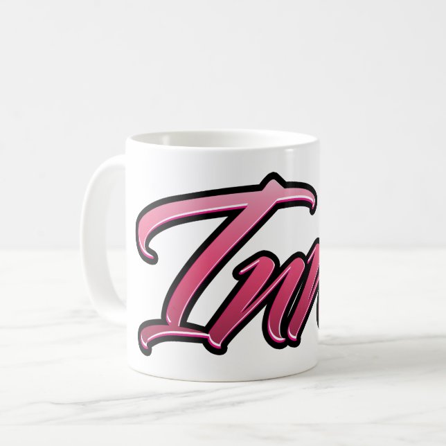 Inna faded pink Tasse Teetasse Kaffeetasse (Vorderseite Links)