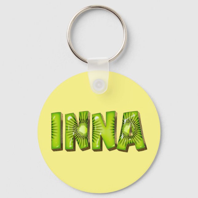 Inna Name Kiwi Design Schlüsselanhänger (Vorderseite)