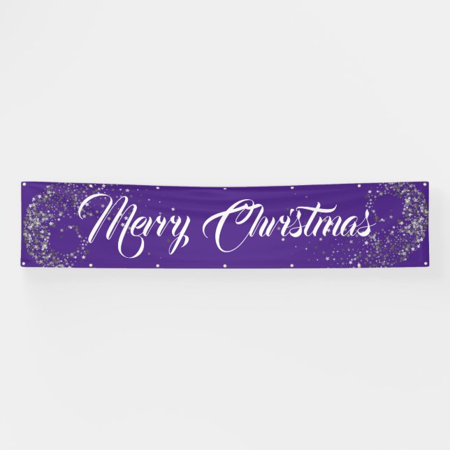 Inndoor Custom Banner-Merry Weihnachtsbanne Banner (Horizontal)