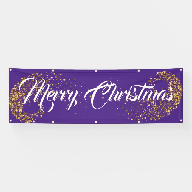 Inndoor Custom Banner-Merry Weihnachtsbanne Banner (Horizontal)