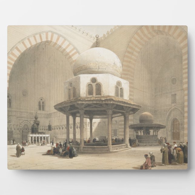 Innen der Moschee von Sultan El Ghoree, Ca Fotoplatte (Vorderseite)
