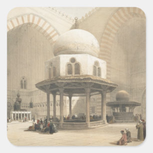 Innen der Moschee von Sultan El Ghoree, Ca Quadratischer Aufkleber