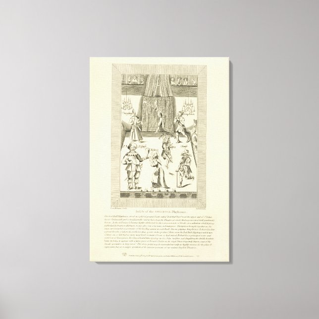 Innen des Red Bull Playhouse, frontispiece to Leinwanddruck (Vorderseite)