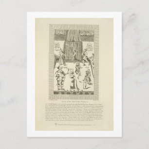 Innen des Red Bull Playhouse, frontispiece to Postkarte