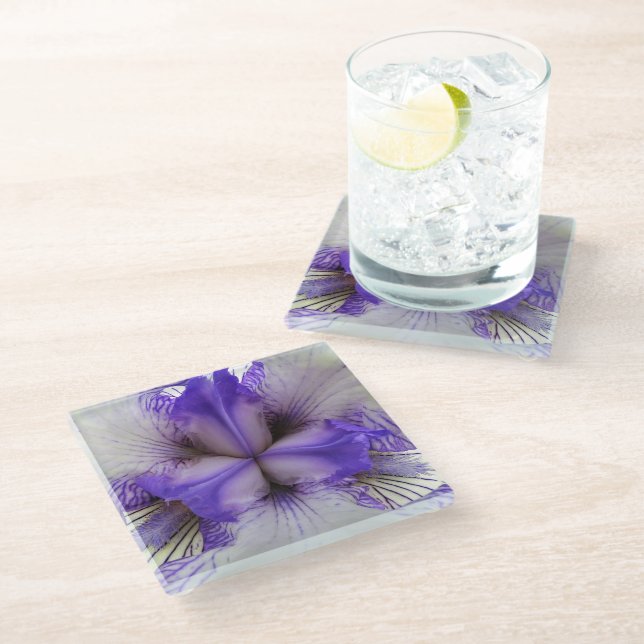 Innen einer Iris Glasuntersetzer (Schrägansicht)