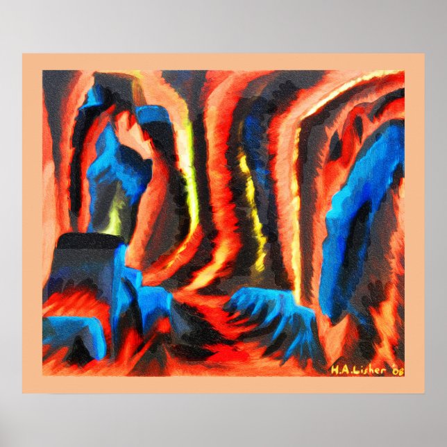 Innen eines Vulkans Poster (Vorne)