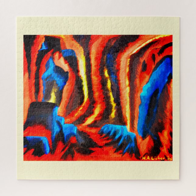 Innen eines Vulkans Puzzle (Vertikal)