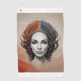 innen heraus lebendiges Mädchen Golfhandtuch