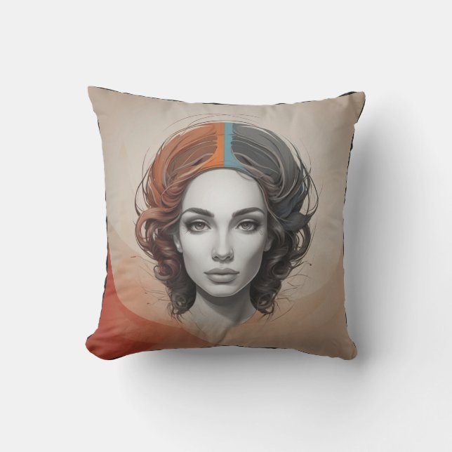 innen heraus lebendiges Mädchen Kissen (Vorderseite)