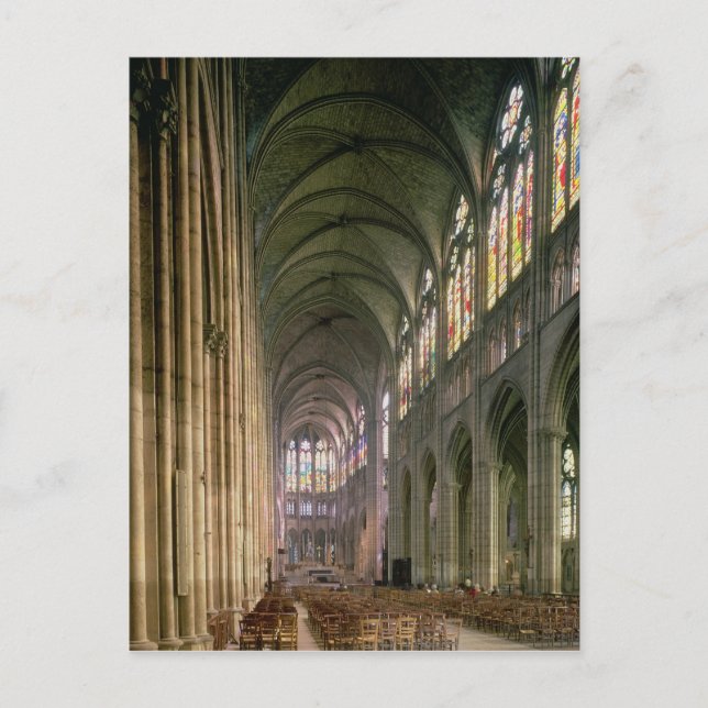 Innenansicht Blick hinunter auf das Schiff Postkarte (Vorderseite)