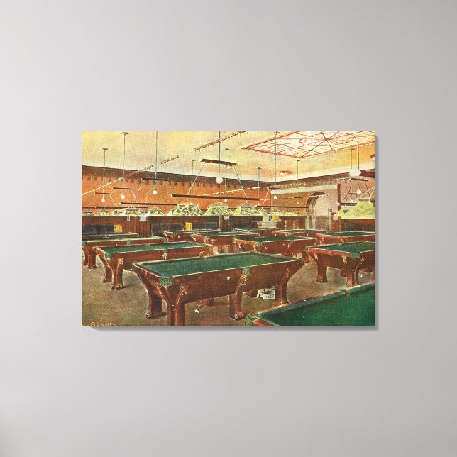 Innenansicht der Graney Pool Hall Leinwanddruck (Vorderseite)